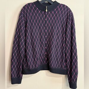 St. John Sport by Marie Gray Black and Pink Jacket